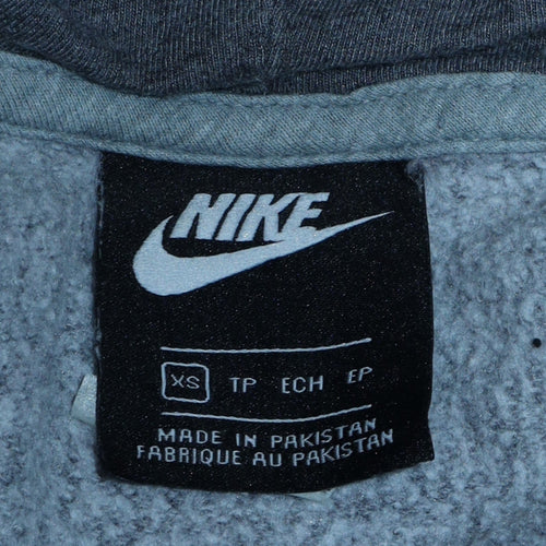 Nike Men's Grey Full Zip Hoodie XS Fleece Sportswear
