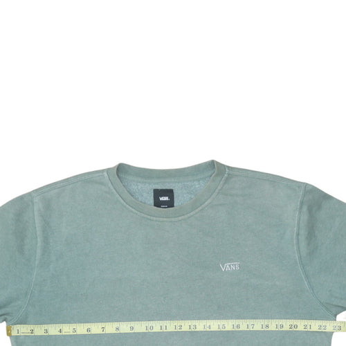 Vans Mens Green Pullover Crew Neck Fleece Sweatshirt Medium
