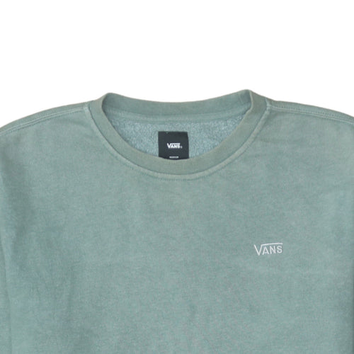 Vans Mens Green Pullover Crew Neck Fleece Sweatshirt Medium