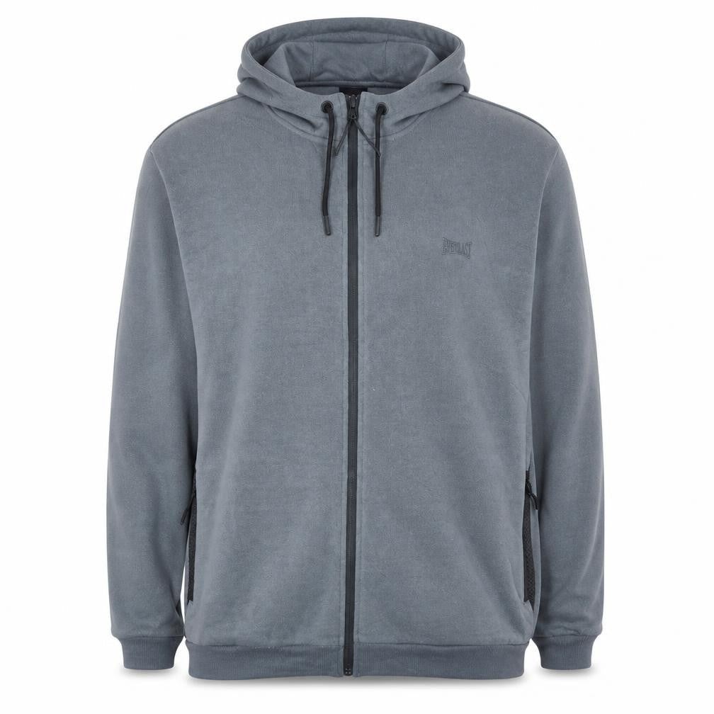 Everlast Mens Grey 3XL Full Zip Fleece Hoodie