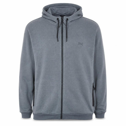 Front view of Everlast men’s grey 3xl full zip fleece hoodie