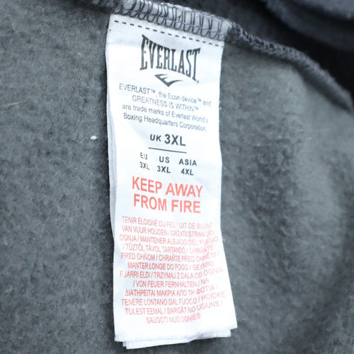 Everlast Mens Grey 3XL Full Zip Fleece Hoodie