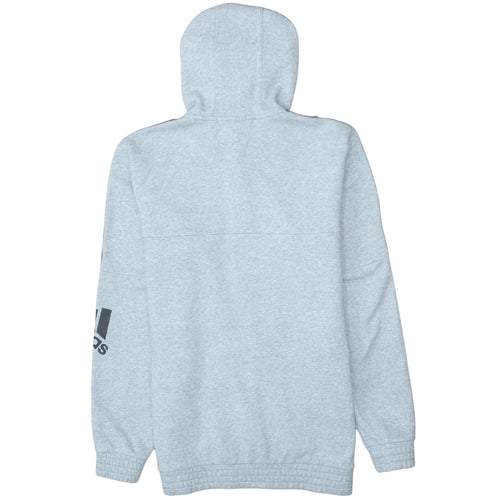 Adidas Men's Grey Full Zip Hoodie M Sportswear Fleece Jacket
