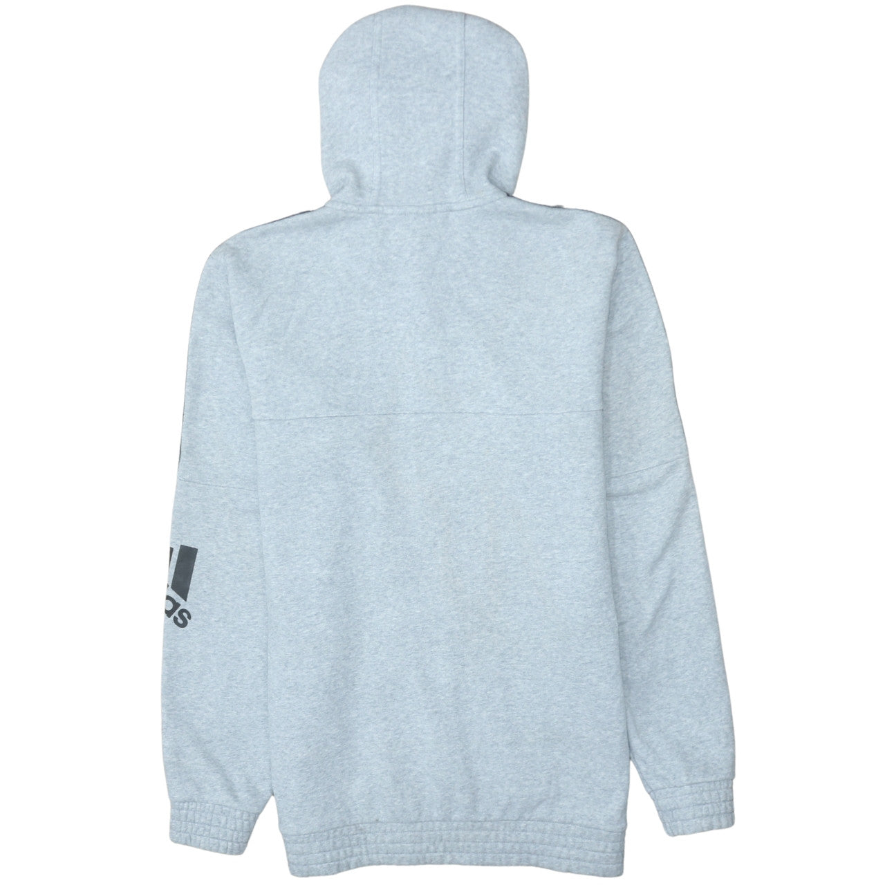 Adidas Men's Grey Full Zip Hoodie M Sportswear Fleece Jacket