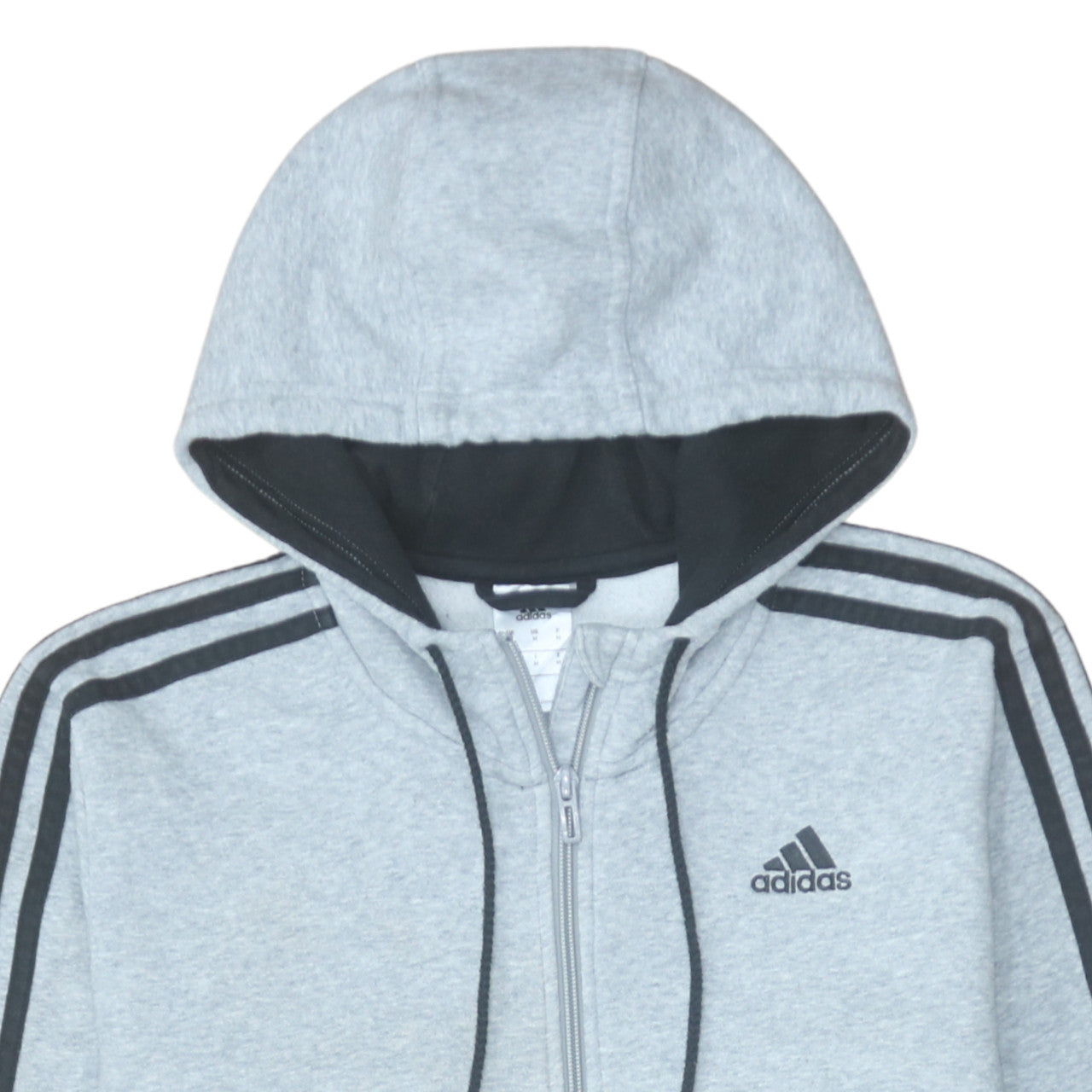 Adidas Men's Grey Full Zip Hoodie M Sportswear Fleece Jacket