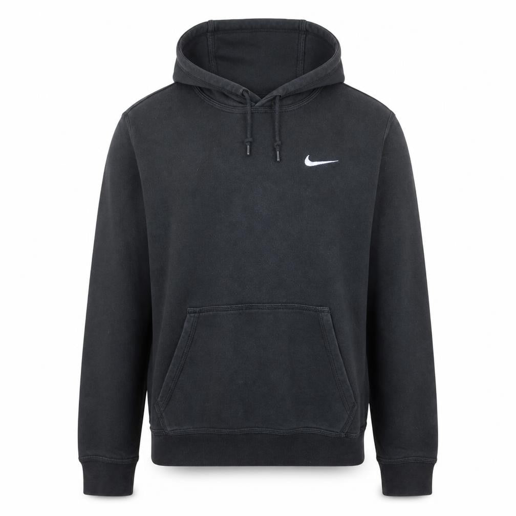 Nike Men's Black Pullover Hoodie M Fleece Regular Fit Logo Sportswear