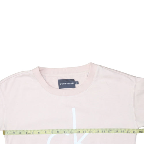 Calvin Klein Jeans Womens Pink Crew Neck Pullover Sweatshirt M
