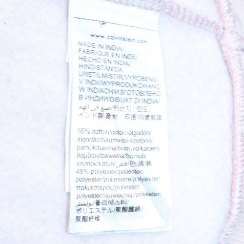 Calvin Klein Jeans Womens Pink Crew Neck Pullover Sweatshirt M