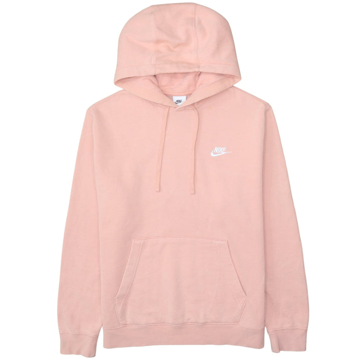 Nike Women Pink Pullover Hoodie Medium Cotton Blend Casual