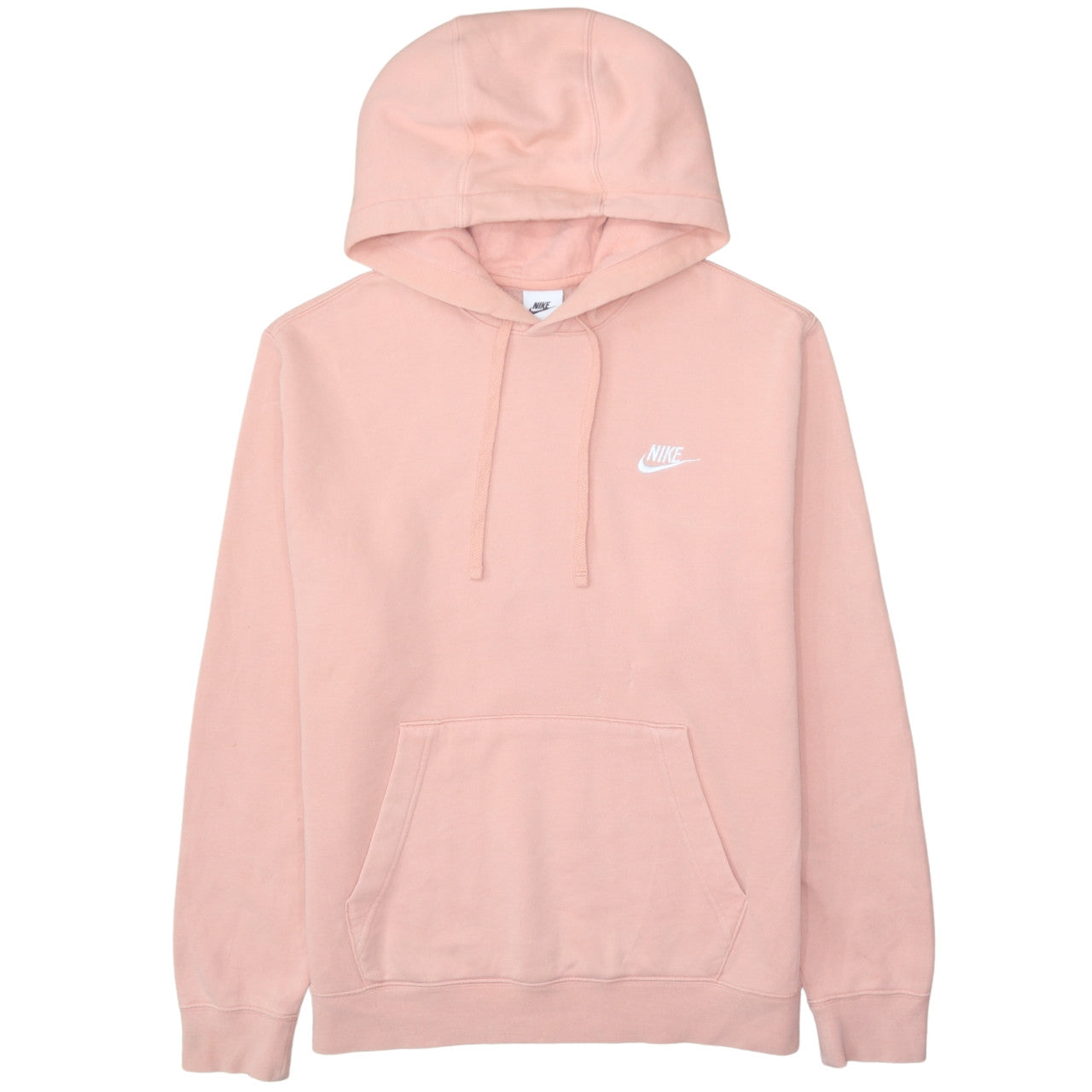 Nike Women Pink Pullover Hoodie Medium Cotton Blend Casual
