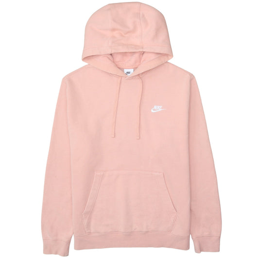 Nike Women Pink Pullover Hoodie Medium Cotton Blend Casual