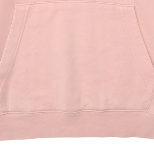 Nike Women Pink Pullover Hoodie Medium Cotton Blend Casual