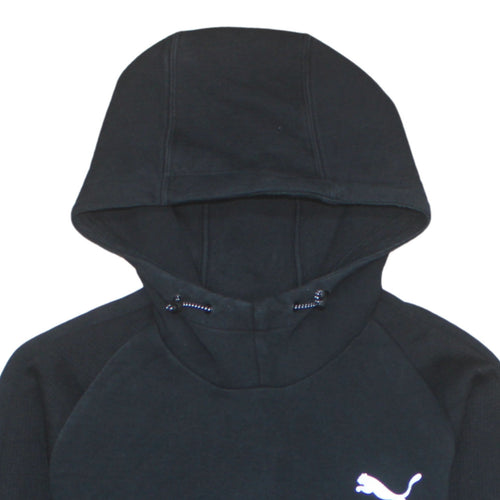 Puma Mens Black Pullover Hoodie Size L Sports Fleece Sweatshirt