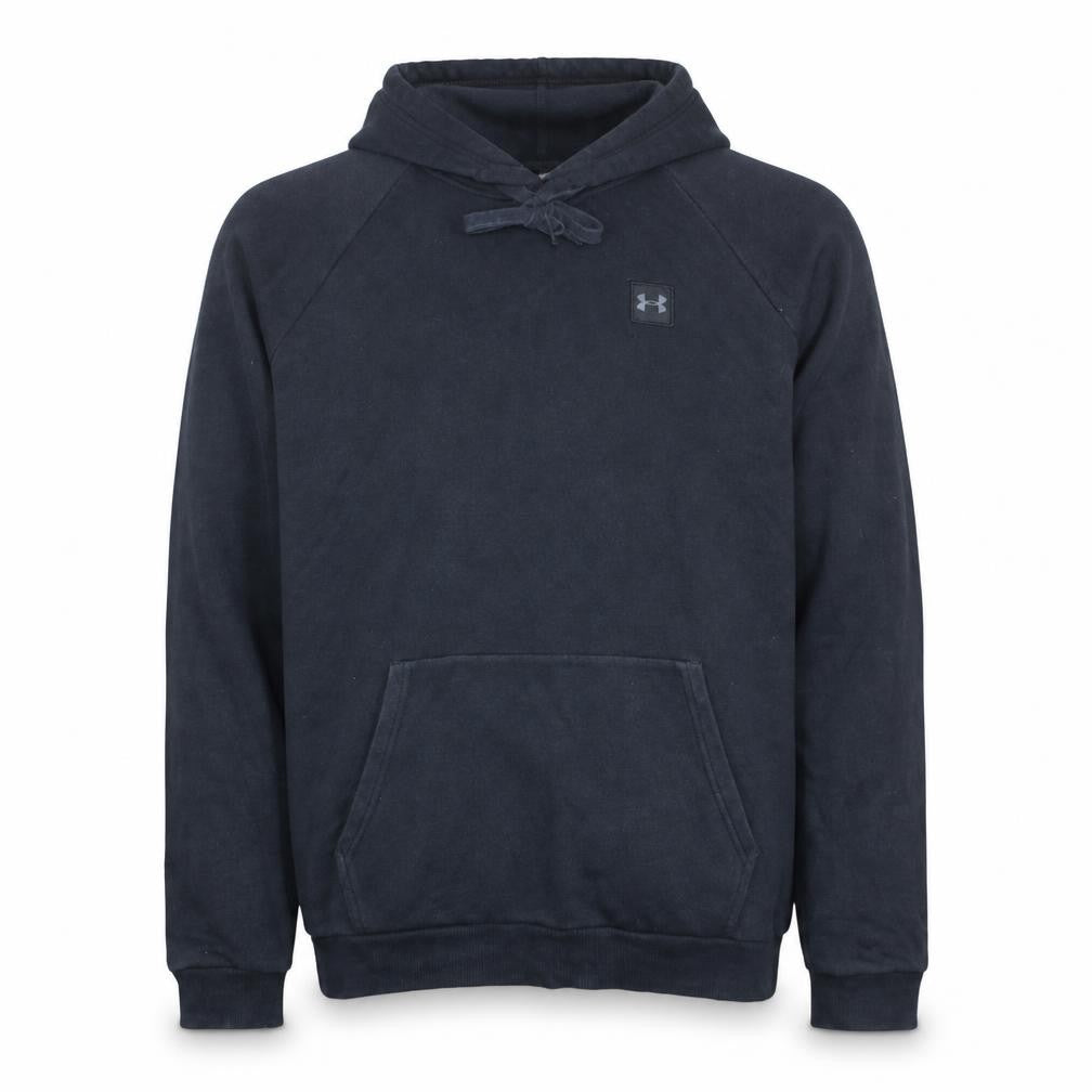 Front view of Under Armour Men's Black XL Pullover Hoodie Fleece Sweatshirt