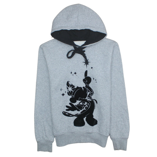 Disney Women’s Grey Hoodie Small Pullover Mickey Sorcerer Graphic Sweatshirt