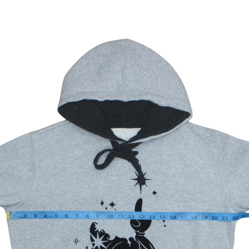Disney Women’s Grey Hoodie Small Pullover Mickey Sorcerer Graphic Sweatshirt