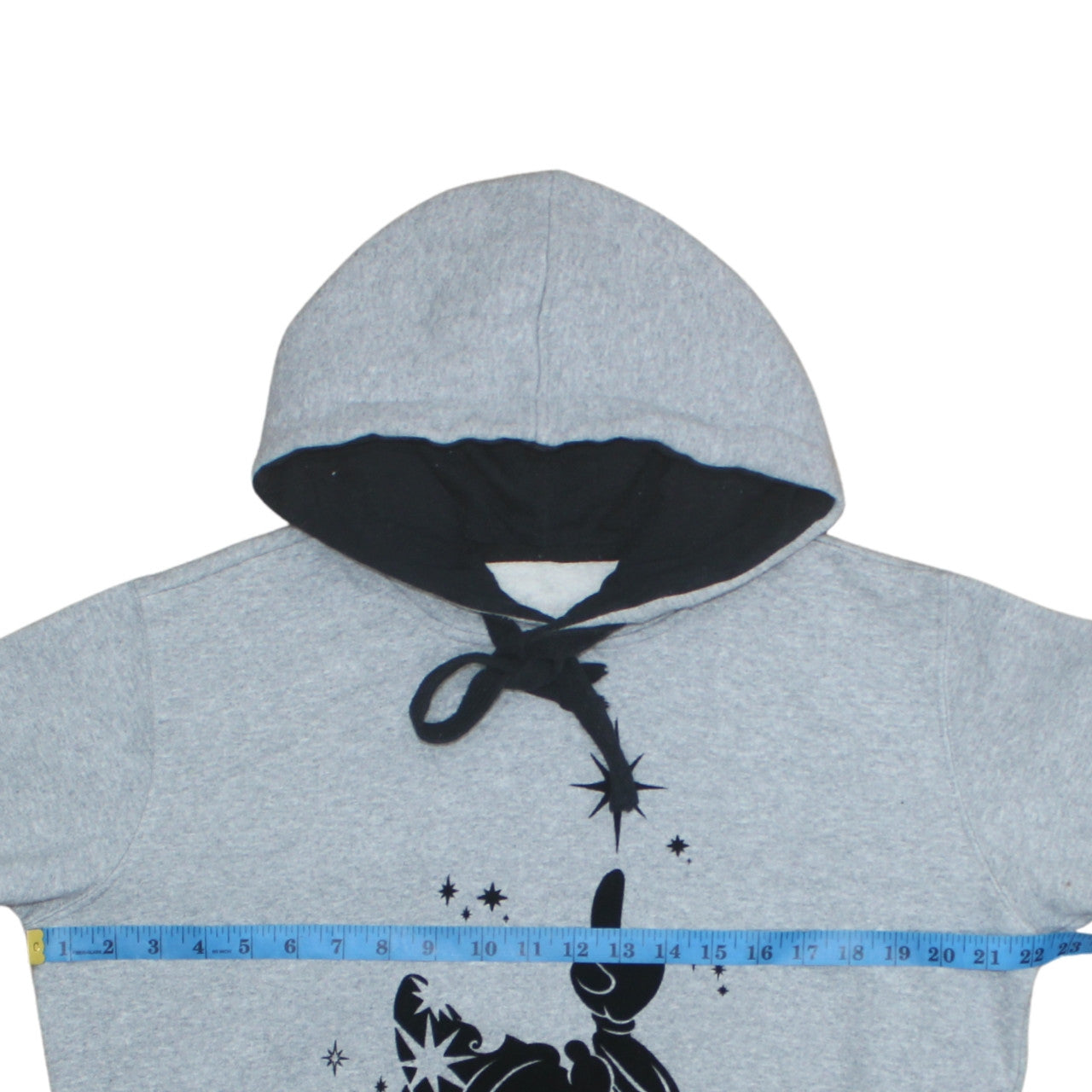 Disney Women’s Grey Hoodie Small Pullover Mickey Sorcerer Graphic Sweatshirt
