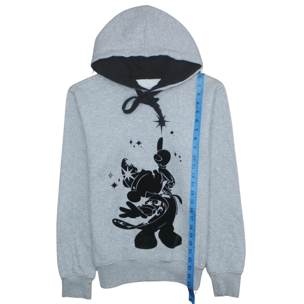Disney Women’s Grey Hoodie Small Pullover Mickey Sorcerer Graphic Sweatshirt