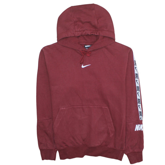 Nike Men's Red Pullover Hoodie S Logo Sports Fleece