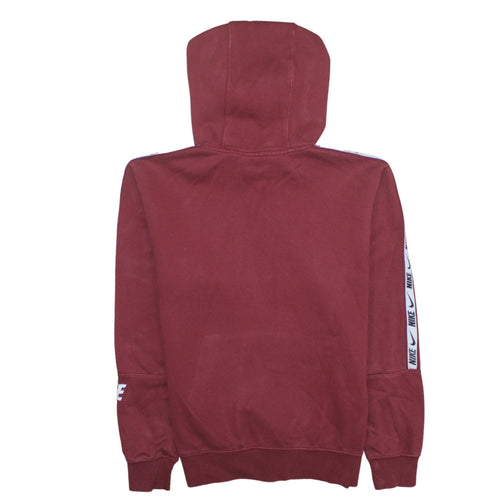 Nike Men's Red Pullover Hoodie S Logo Sports Fleece