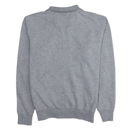 Ellesse Mens Grey 1/4 Zip Fleece Sweatshirt Size M Sports Logo Top