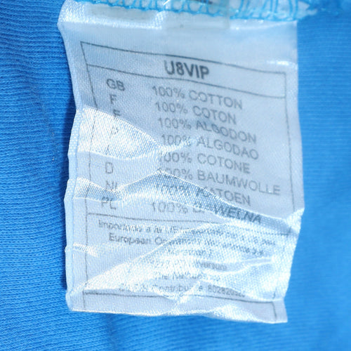 Napapijri Blue Men's XL Polo Shirt Embroidered Cotton Casual Sports