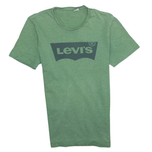 Levi's Men's Green Logo Crew Neck Cotton T-Shirt Size S