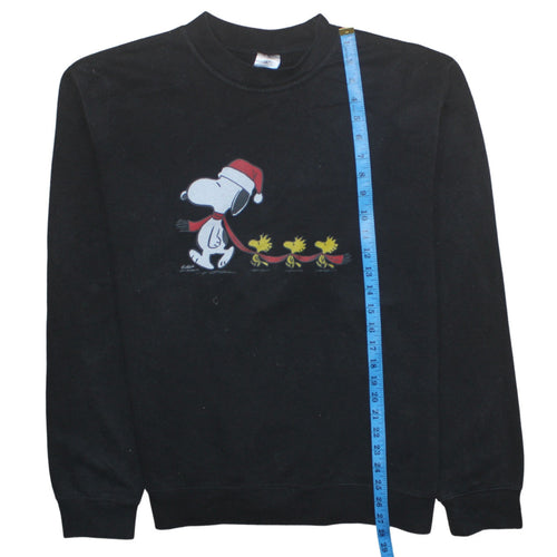B&C Collection Unisex Black XL Pullover Sweatshirt Snoopy Christmas Design