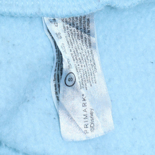 Disney Women Blue Stitch Crew Neck Pullover Sweatshirt Size S 10/12