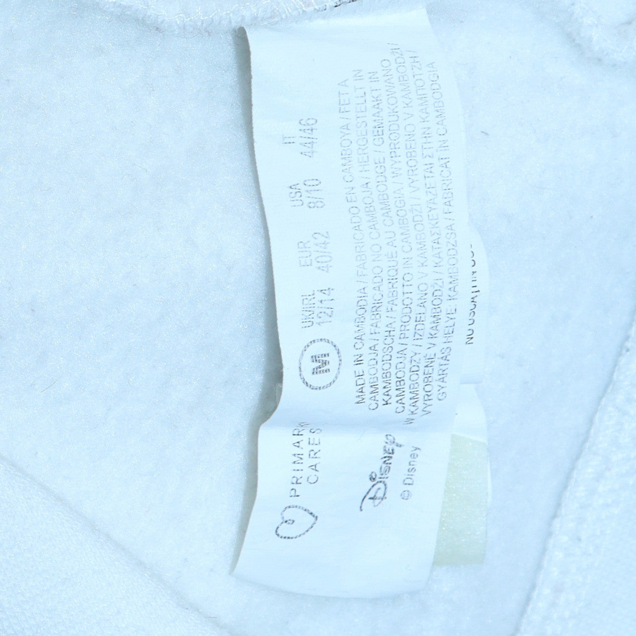 Disney Womens White Mickey Mouse Sweatshirt Size M Graphic Cotton Blend