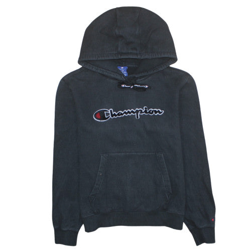 Champion Men's Black Large Pullover Hoodie with Logo