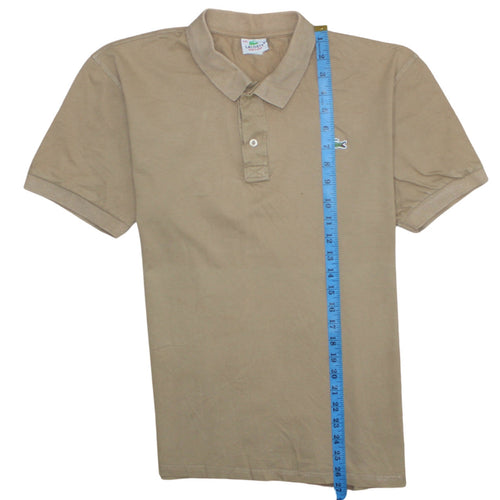 Lacoste Men’s Beige 2XL Short Sleeve Cotton Stretch Polo Shirt