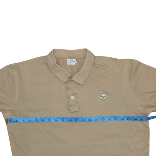 Lacoste Men’s Beige 2XL Short Sleeve Cotton Stretch Polo Shirt