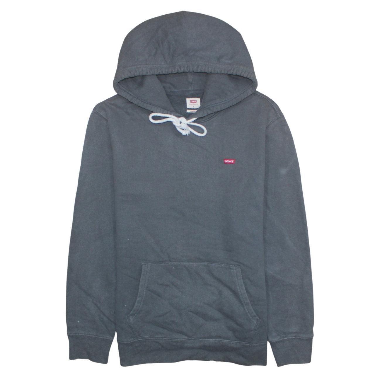 Levi's Men's Grey Pullover Hoodie M Classic Logo Cotton Sweatshirt