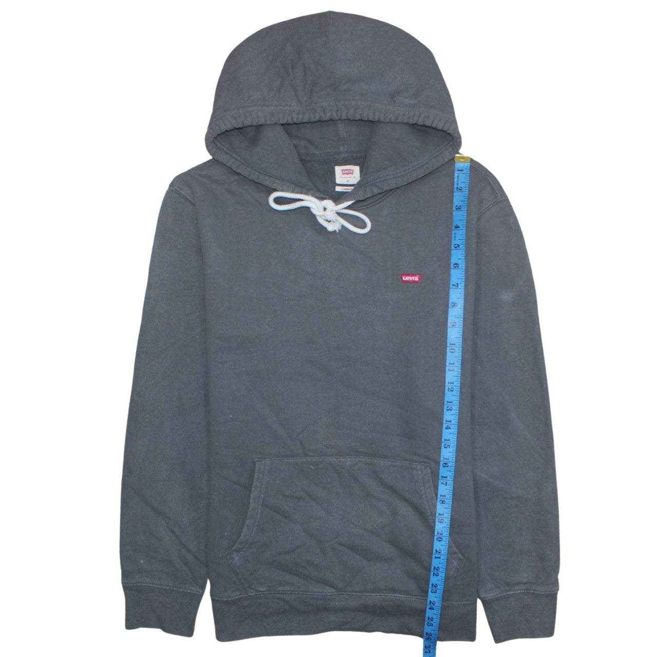 Levi's Men's Grey Pullover Hoodie M Classic Logo Cotton Sweatshirt