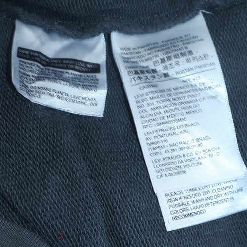 Levi's Men's Grey Pullover Hoodie M Classic Logo Cotton Sweatshirt