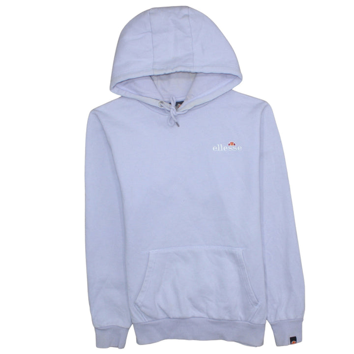 Ellesse Womens White Pullover Hoodie UK L Casual Logo Sweatshirt