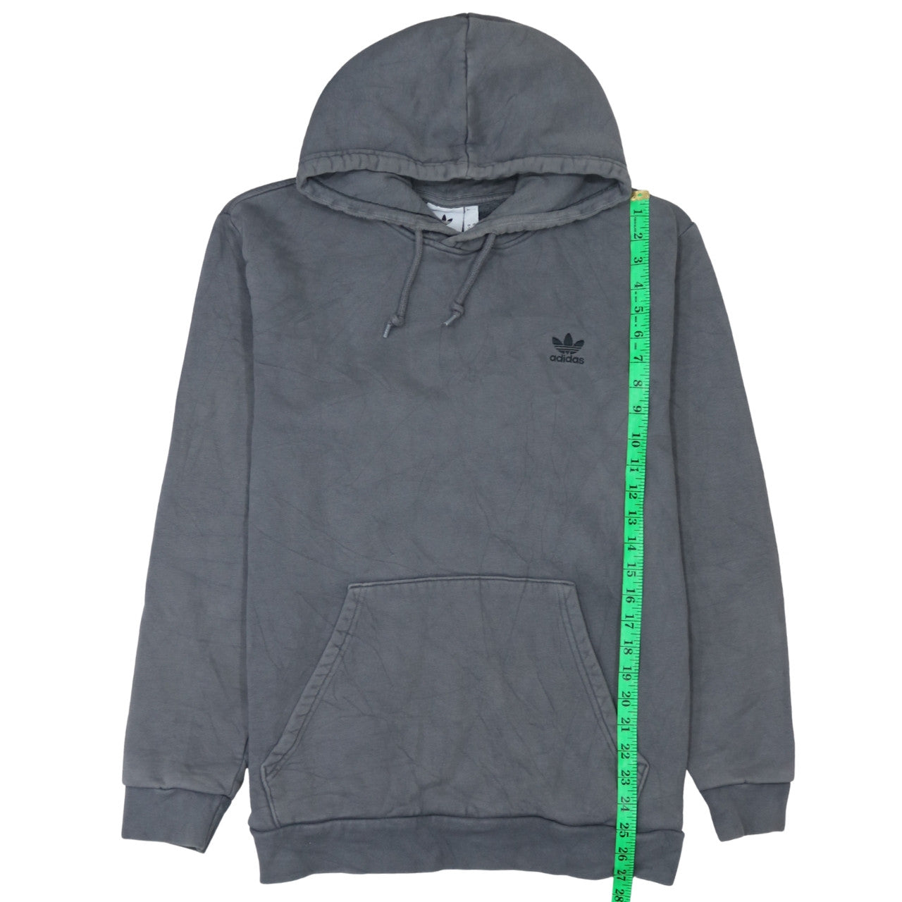 Adidas Mens Grey Pullover Hoodie L Fleece Primegreen Sportswear