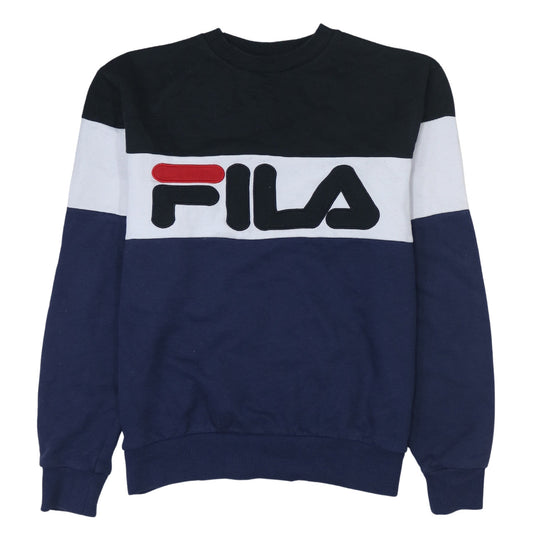 FILA Men's Multicoloured Logo Pullover Sweatshirt Size S