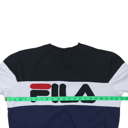 FILA Men's Multicoloured Logo Pullover Sweatshirt Size S