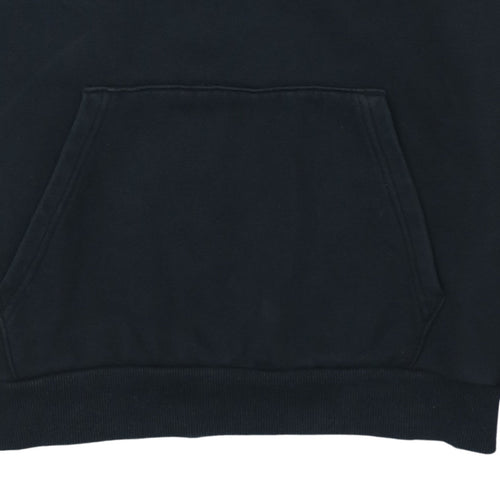 Puma Men's Black Pullover Hoodie M Regular Fit Logo Fleece Sweatshirt