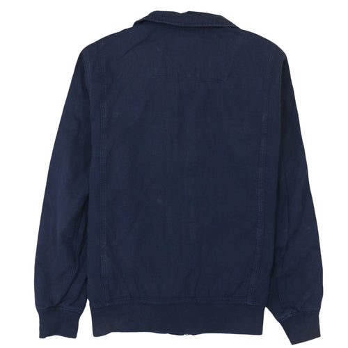 Timberland Men's Blue Cotton Linen Full Zip Jacket Size L
