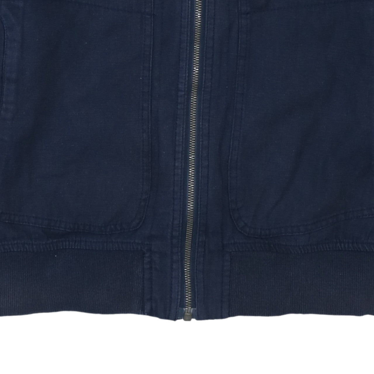 Timberland Men's Blue Cotton Linen Full Zip Jacket Size L