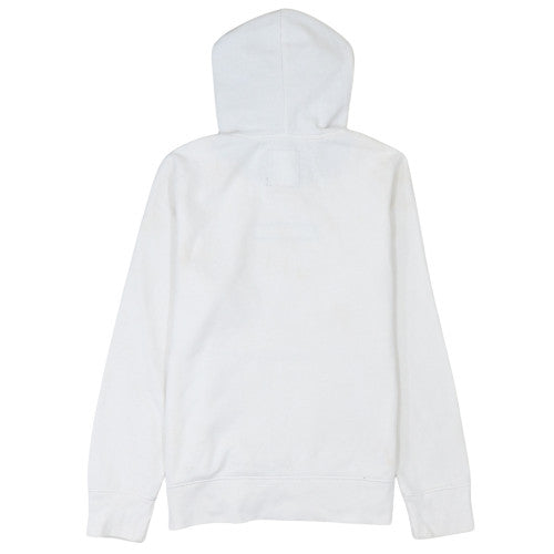 Hollister Men’s White Pullover Hoodie S Regular Fit Fleece Logo Sweatshirt