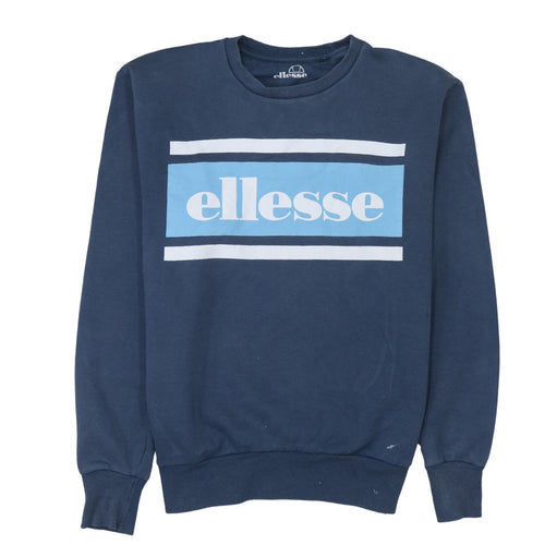 Ellesse Men's Blue Crew Neck Logo Sweatshirt Size M