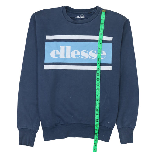 Ellesse Men's Blue Crew Neck Logo Sweatshirt Size M