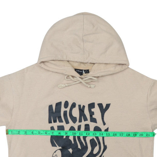 Disney x Primark Womens Beige Mickey Mouse Pullover Hoodie Size M 12-14