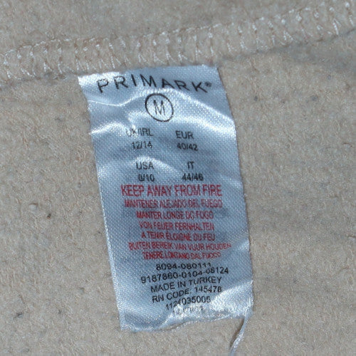 Disney x Primark Womens Beige Mickey Mouse Pullover Hoodie Size M 12-14