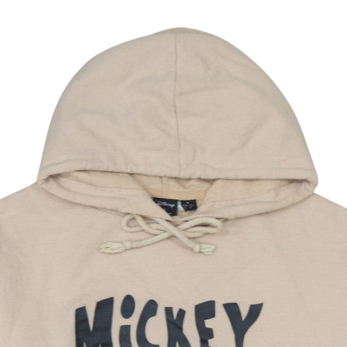 Disney x Primark Womens Beige Mickey Mouse Pullover Hoodie Size M 12-14