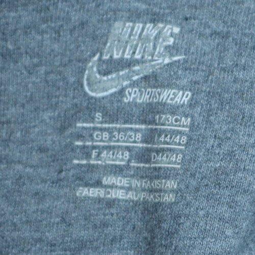 Nike Men's Grey Full Zip Hoodie Size S Regular Fit Sportswear